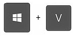 Windows + V shortcut: Open Clipboard History